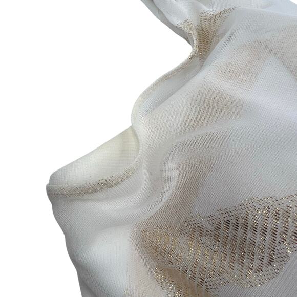 Cache Womens Vintage Y2K White Gold One Shoulder Jewel Goddess Maxi Dress Sz 6 - Picture 12 of 16